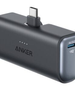 Anker Nano Power Bank A1653 5,000 mAh con USB-C Integrado Plegable, Carga Rápida 22.5 W